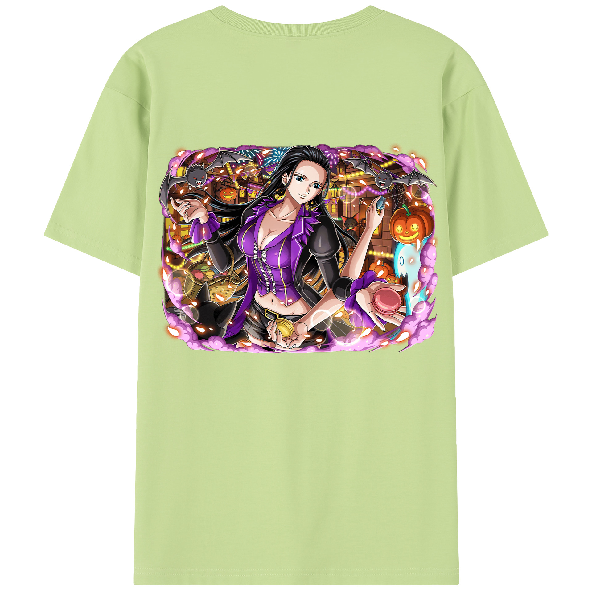 ワンピース ニコ・ロビン ONE PIECE Nico Robin 綿100％半袖Tシャツ（背面プリント）